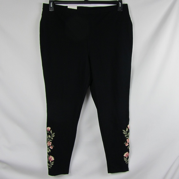 Style & Co. Pants - Style & Co. Legging Black Plus Sz 2X Embroidery